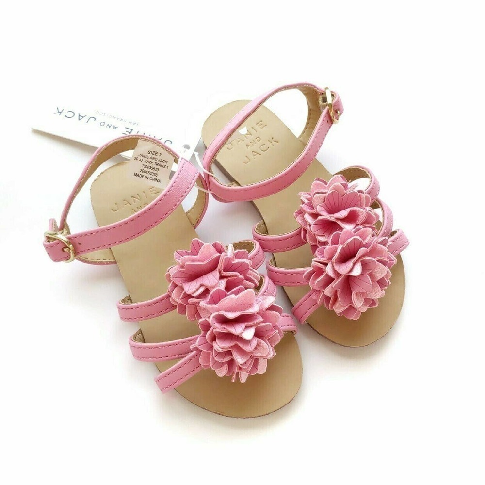 New Janie Jack Pink Sandals 7